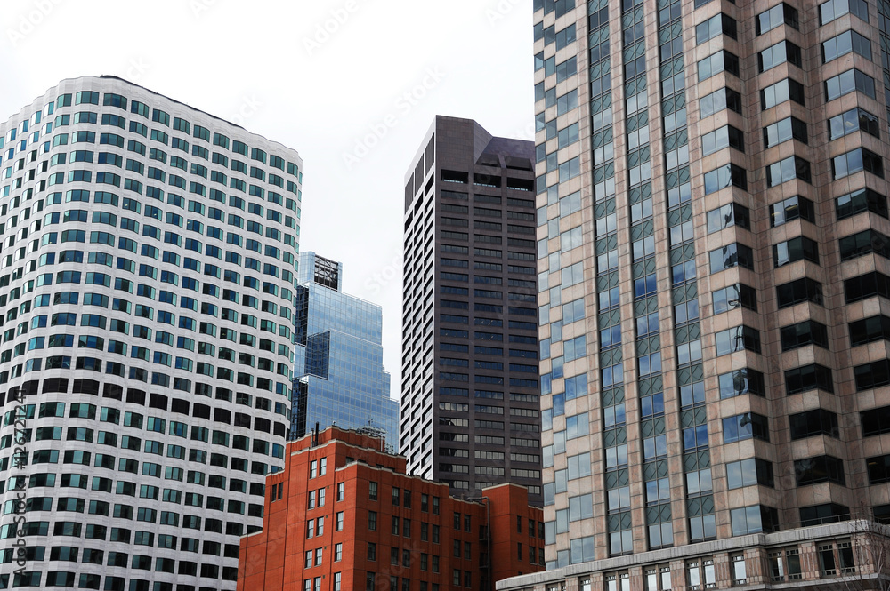 Boston downtown skyscrapers