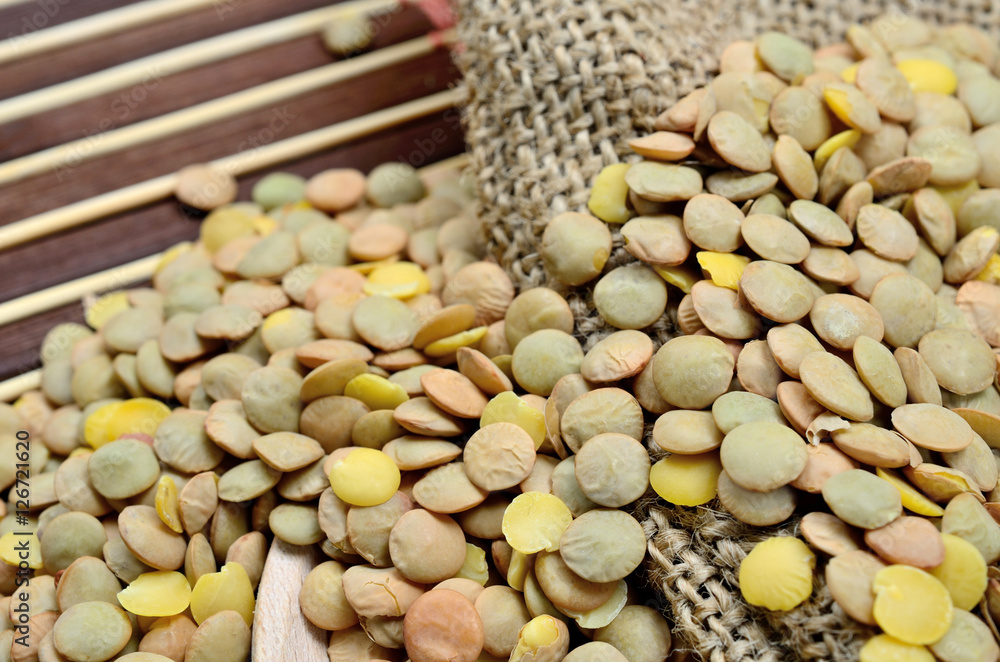 Fototapeta premium lentil on table