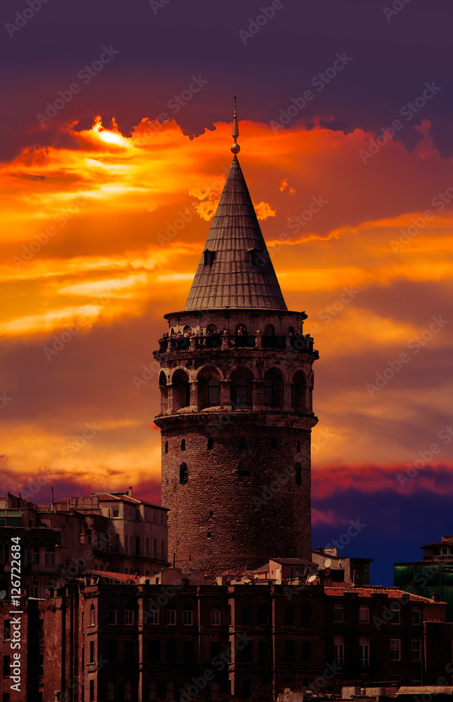 Fototapeta premium Galata Tower in Istanbul Turkey