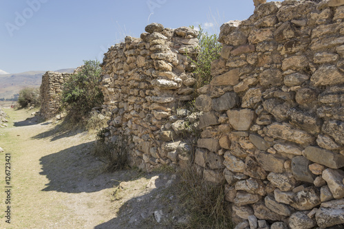 Archaeological remains of Arwaturo - Junin - Peru. At 16 kilometers from the city of Huancayo and 3495 meters above sea level, its a buildings were used for the deposit mainly food.