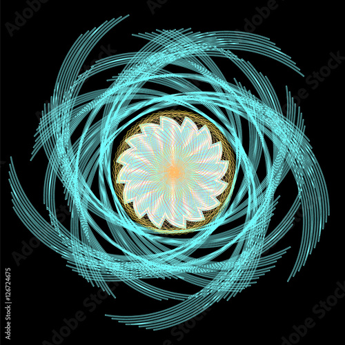 Multicolored flower pattern