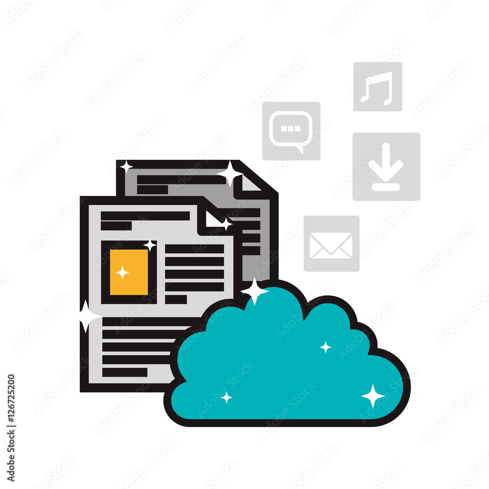 cloud storage and internet related icons image vector illustration design cloud storage and internet related icons image vector illustration design