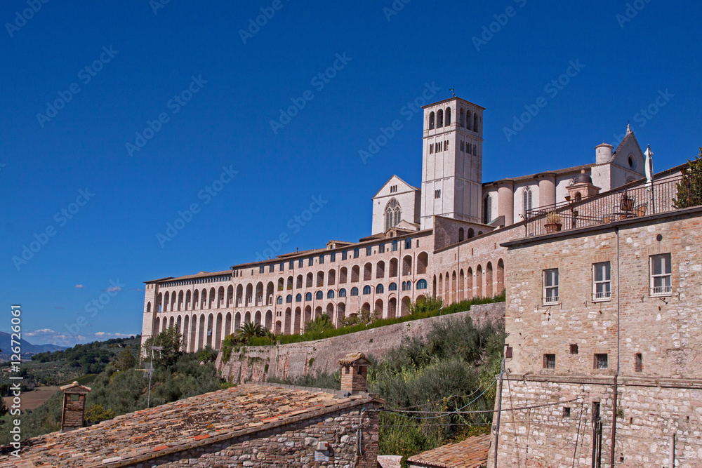 Assisi, Blick auf Basilica die San Francesco