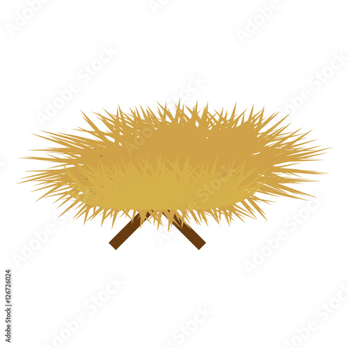 haystack and sticks icon image vector illustration design 