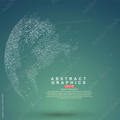 World map point, line, composition, representing the global, Global network connection,international meaning.
