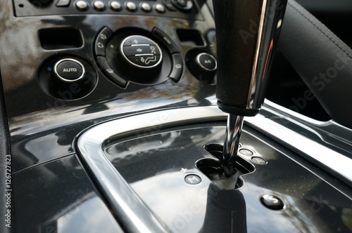Automatic gearbox in luxury car.