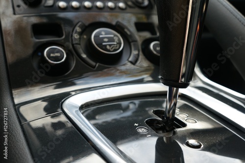 Automatic gearbox in luxury car.