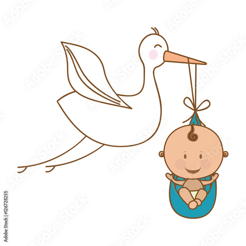 baby delivery crane icon image vector illustration design 