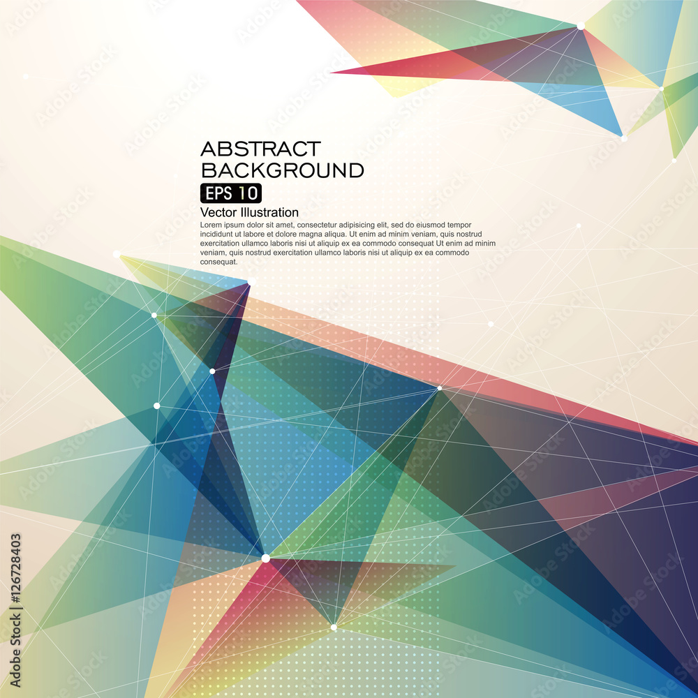 Naklejka premium Point, line, surface composition of abstract graphics, Vector background.