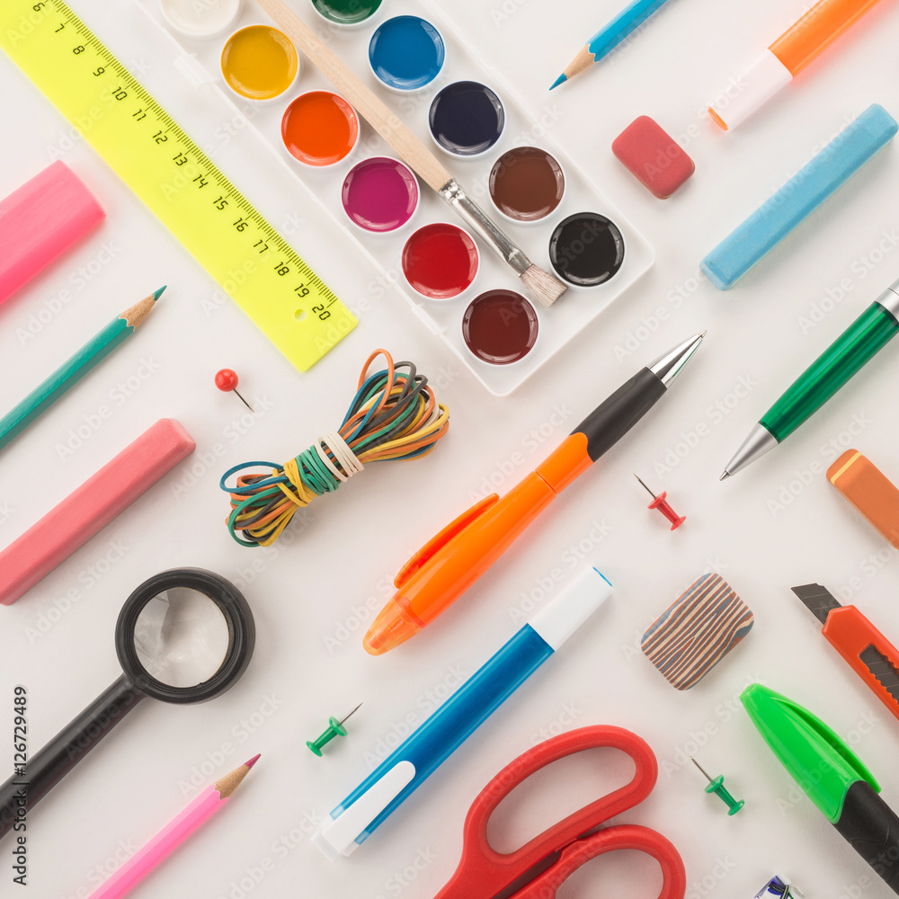 Naklejka premium School office supplies 