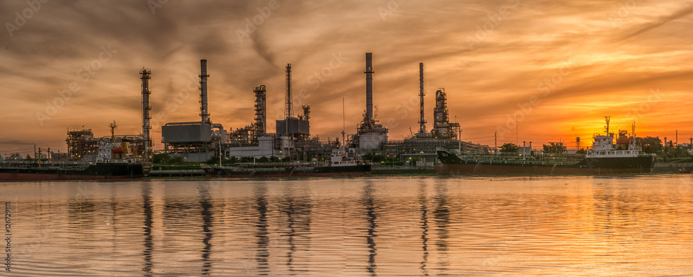 refinery in Thailand with beautiful sky