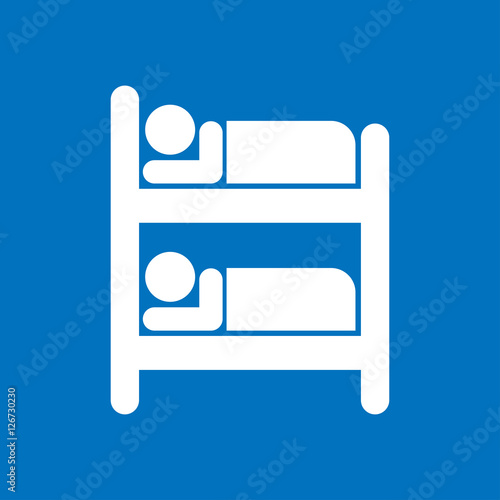Icono plano litera en fondo azul