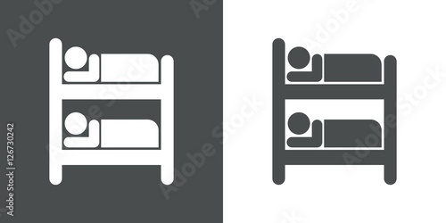 Icono plano litera gris