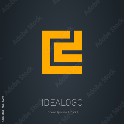 C and D initial logo. C and D initial monogram logotype. Vector