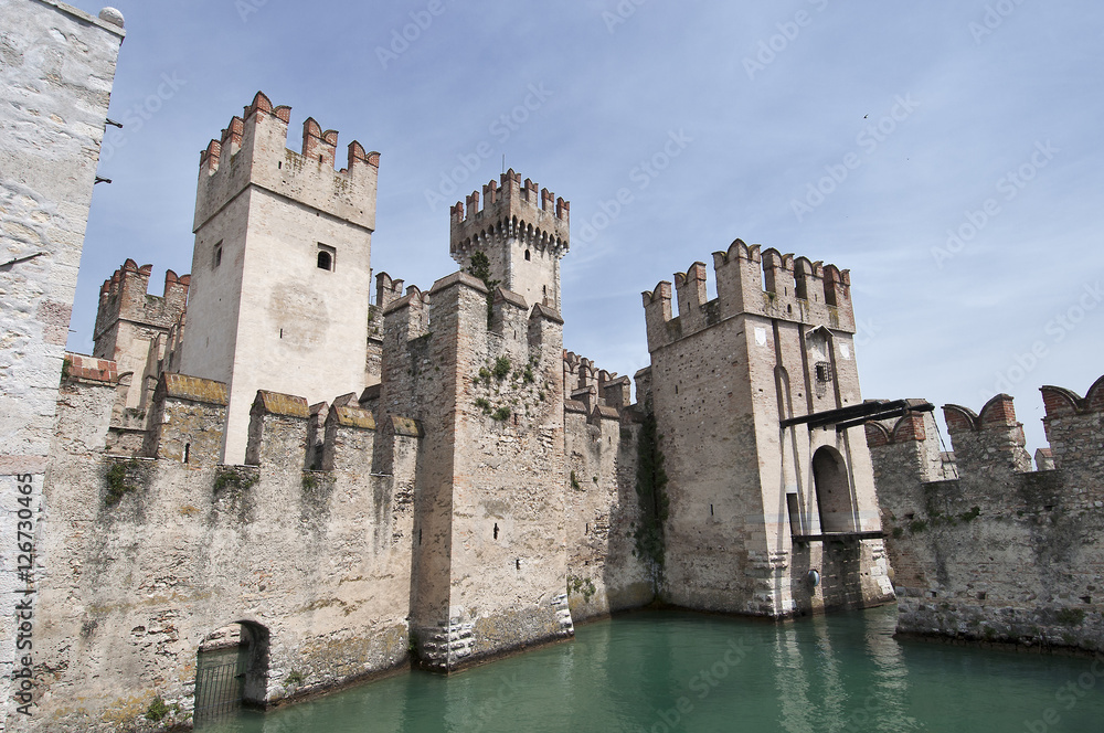 The castle of Sirmione on Lake Garda