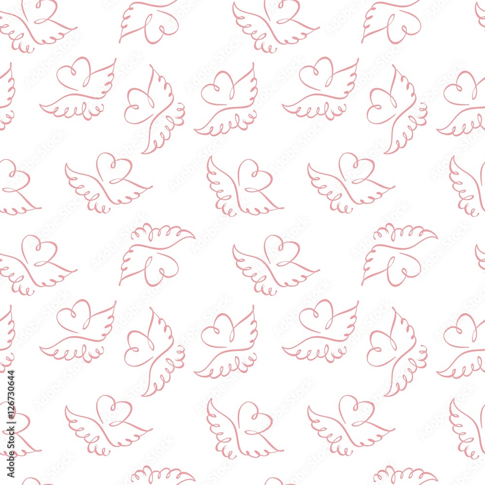 Fototapeta premium ангельские крылья и любовь