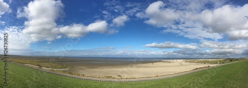 Panoramabild Strand von Norden-Norddeich