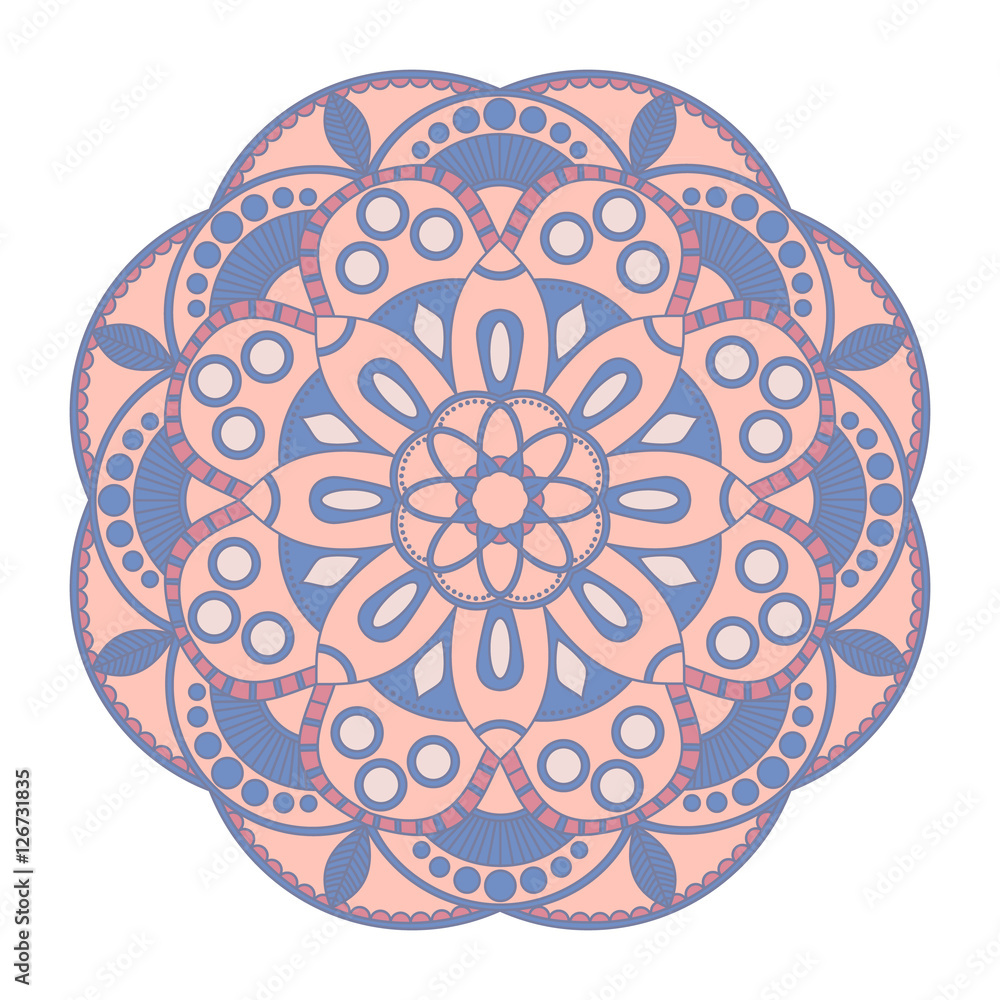 Flower Mandalas. Vintage decorative elements. Oriental pattern,