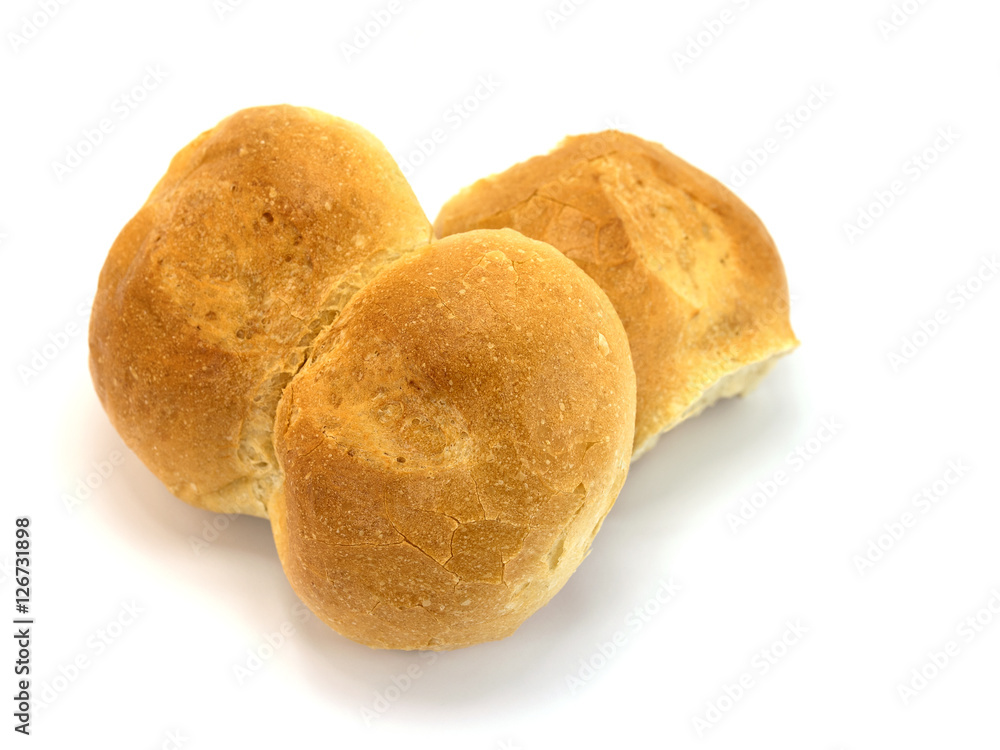 Bäckerbrötchen, Weizenbrötchen, Semmeln Bäckerbrötchen, Weizenbrötchen, Semmeln