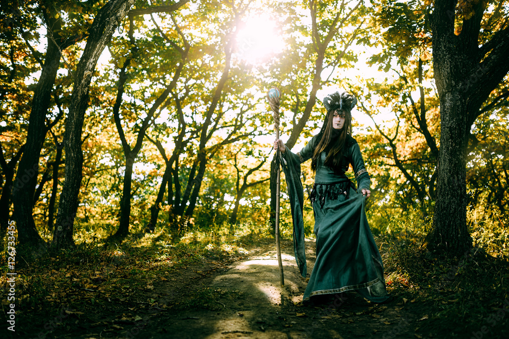 Woman-shaman with horns