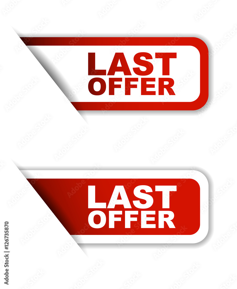 red vector last offer, sticker last offer, banner last offer red vector last offer, sticker last offer, banner last offer
