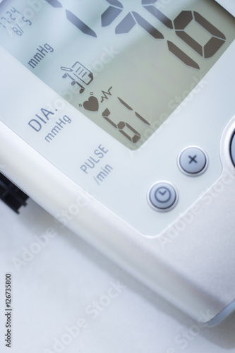 Blood pressur pulse rate meter photo