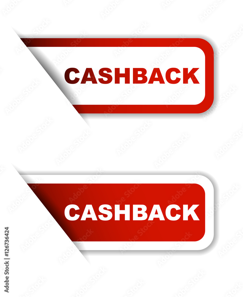 red vector cashback, sticker cashback, banner cashback red vector cashback, sticker cashback, banner cashback