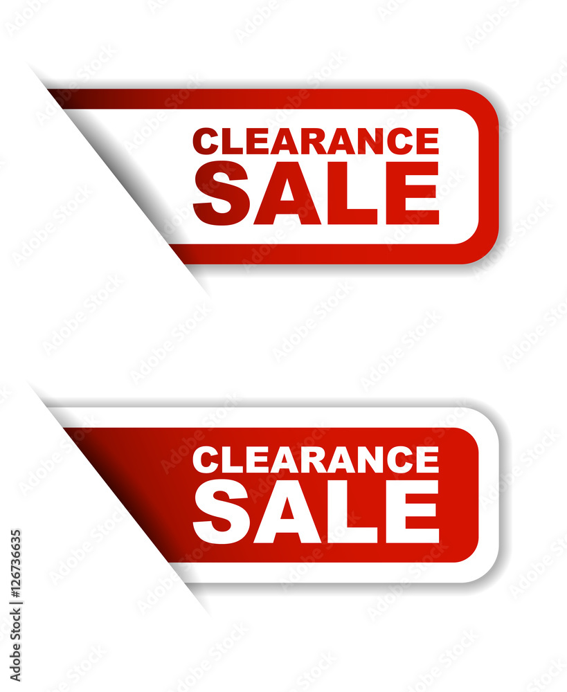 Clearance Sale Banner Today Only Special Stock Vector (Royalty Free)  1343368691
