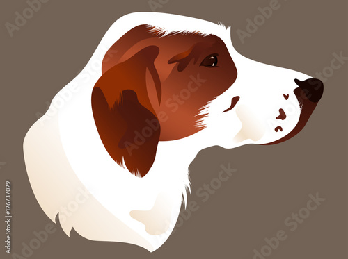 profile dog head vector design