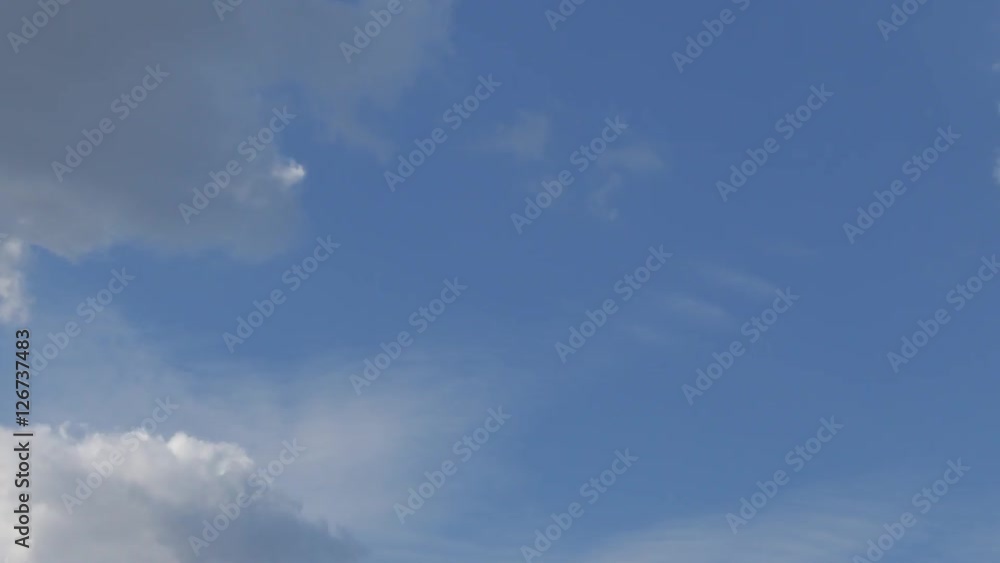 Timelapse rolling clouds. Blue sky with cloud closeup. Timelapse rolling clouds. Blue sky with cloud closeup.