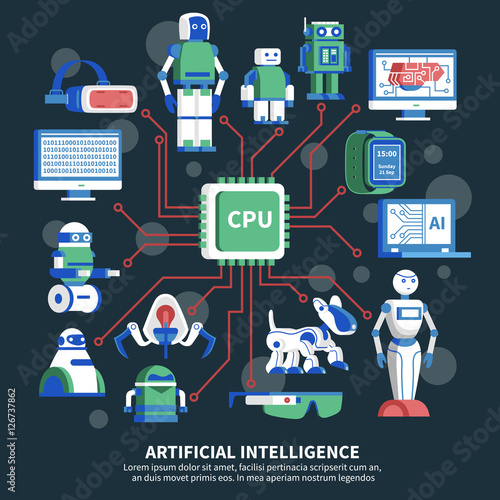 Artificial Intelligence Vector Illustration