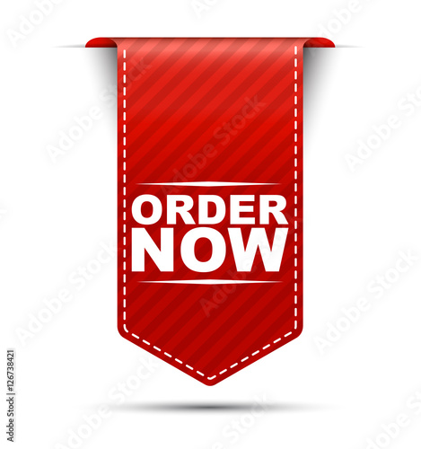 order now, red vector order now, banner order now