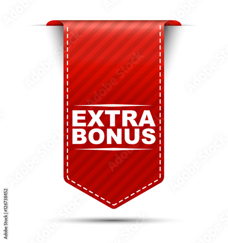 extra bonus, red vector extra bonus, banner extra bonus