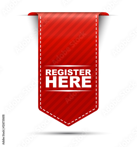 register here, red vector register here, banner register here