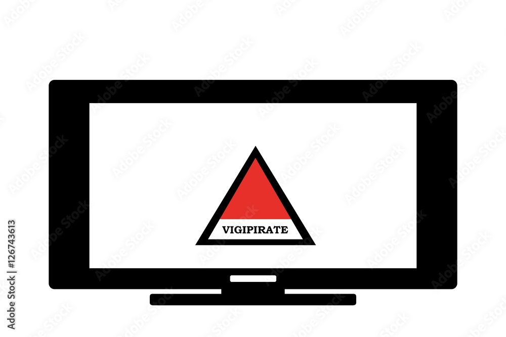 Alerte Vigipirate sur un écran de télévision Alerte Vigipirate sur un écran de télévision