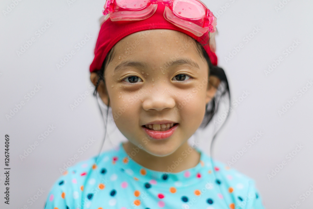 Asian Child in Swimming Suit Asian Child in Swimming Suit