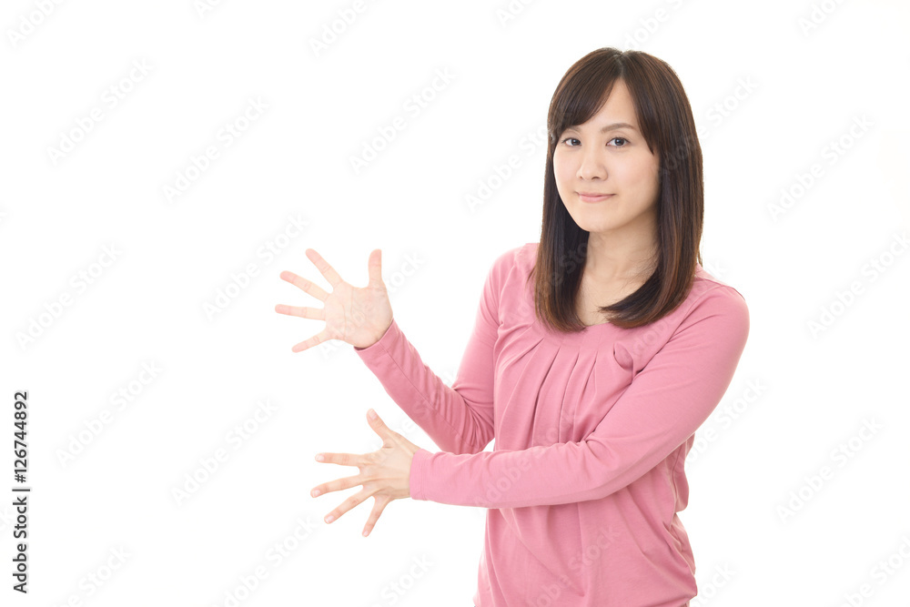 笑顔の女性 笑顔の女性