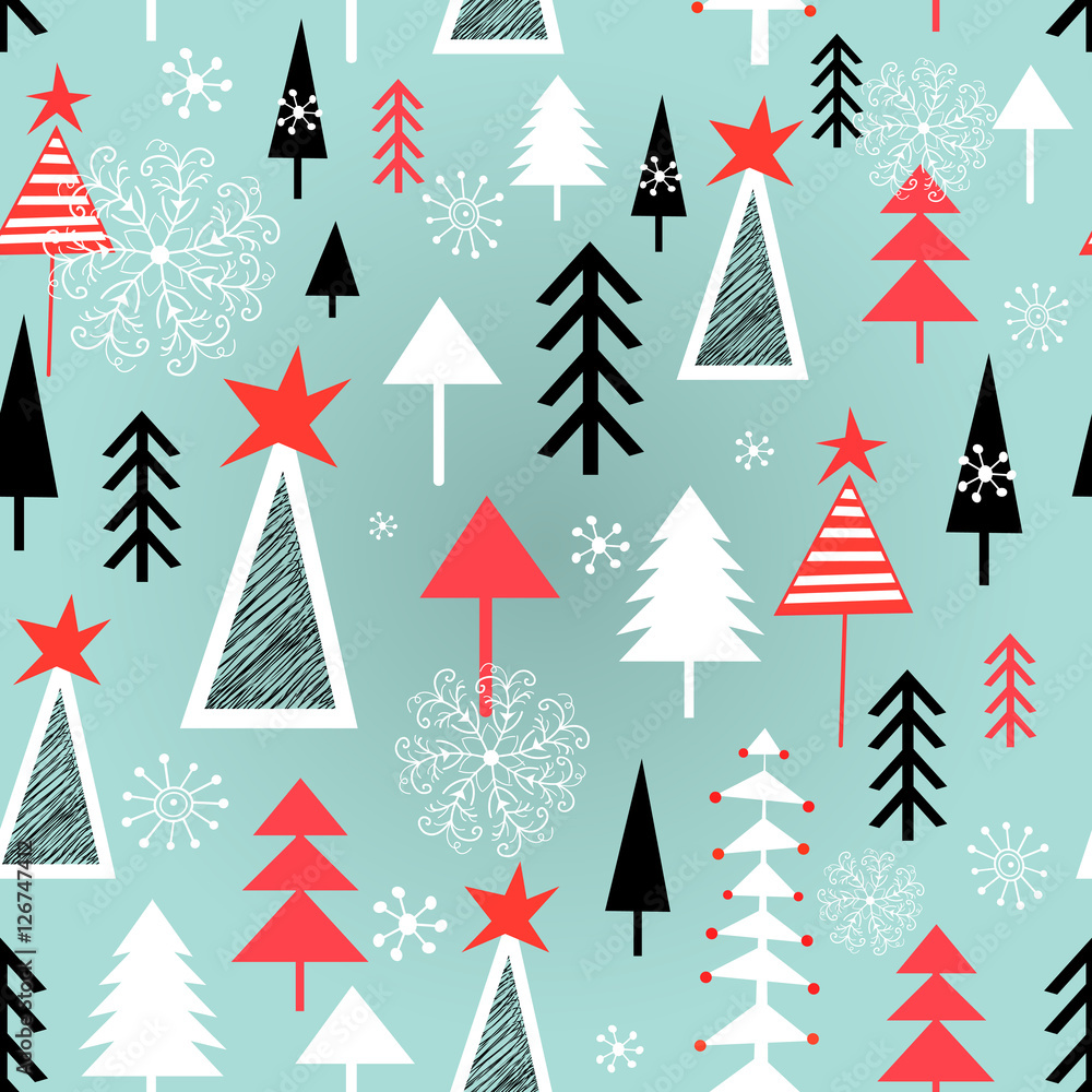 Christmas pattern with trees Christmas pattern with trees
