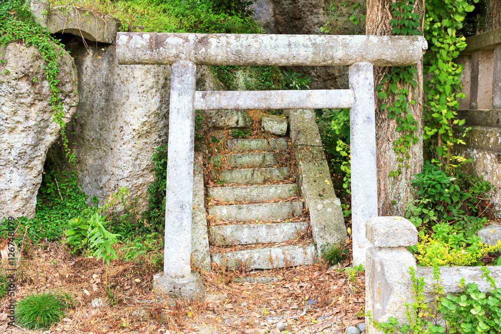 Oya Stone Shrine Gate in Tochigi, Japan