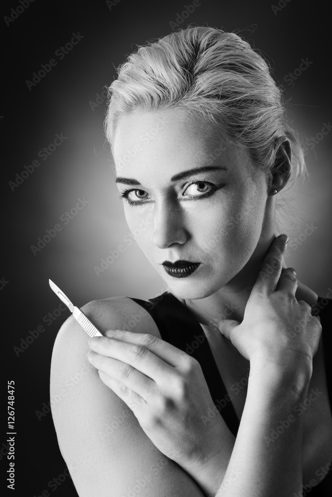 Fototapeta premium woman wearing latex