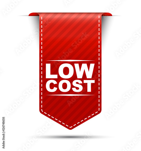low cost, red vector low cost, banner low cost