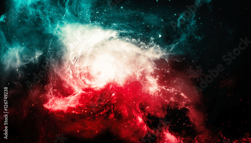 Nebula and galaxy./ Universe filled with stars.