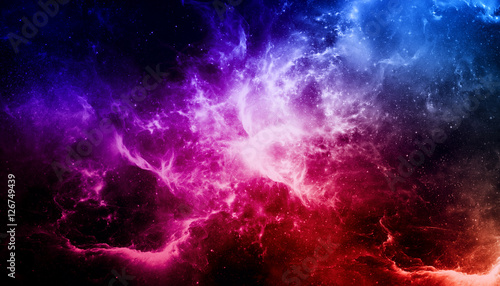Nebula and galaxy./ Universe filled with stars.