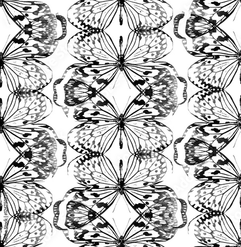 Butterflies pattern. Abstract seamless background.