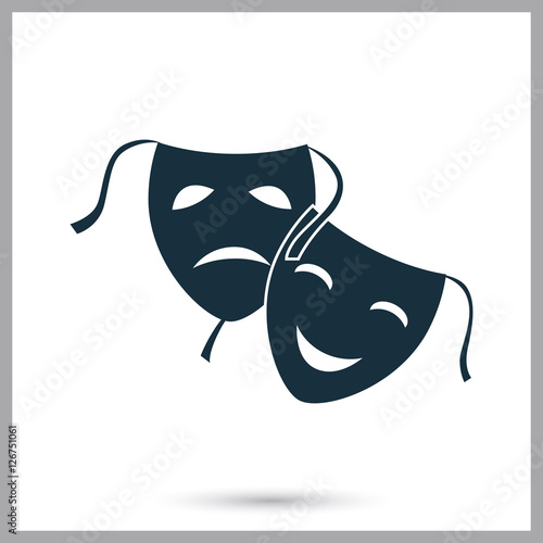 Movie genre masks icon. Simple design for web and mobile