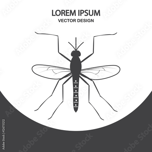 Mosquito icon. Simple design for web and mobile
