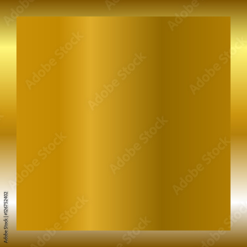 Gold texture vertical square pattern in frame. Light realistic, shiny, metallic golden gradient template. Abstract fashion metal decoration. Design for award, sale, background. Vector Illustration