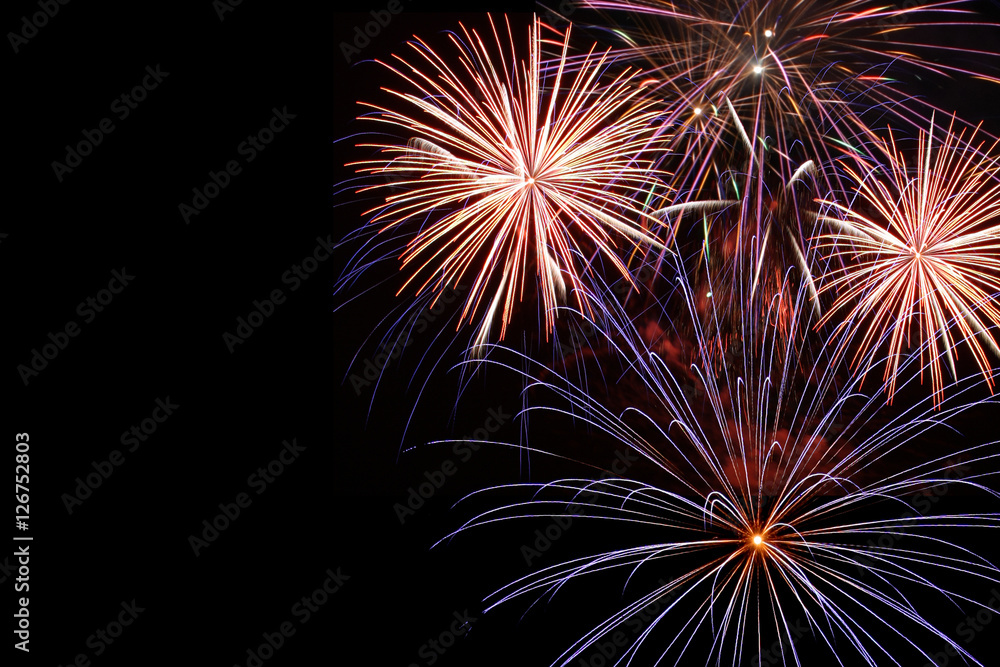 New year fireworks frame background New year fireworks frame background