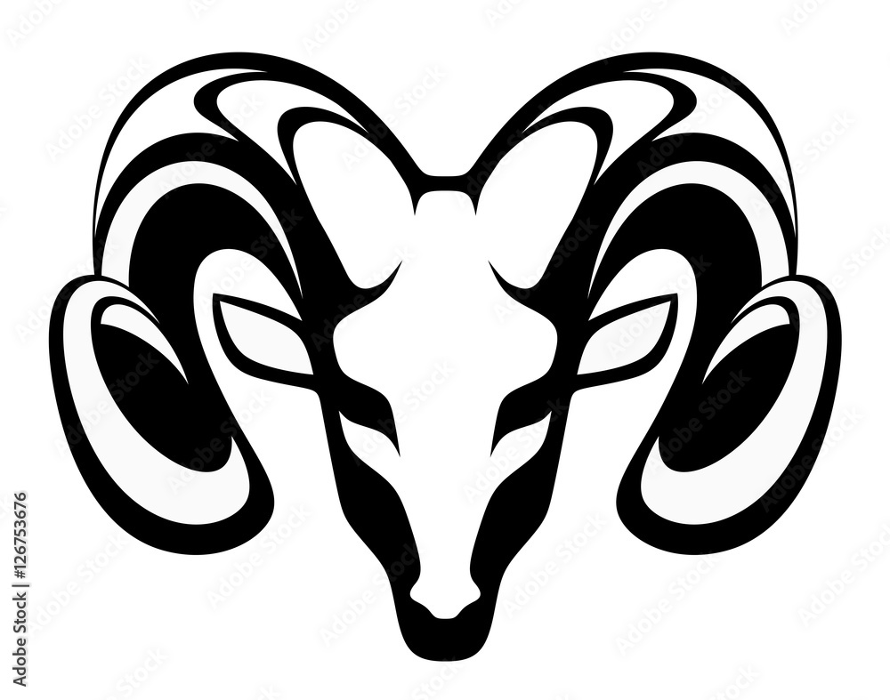 Naklejka premium Emblem aries