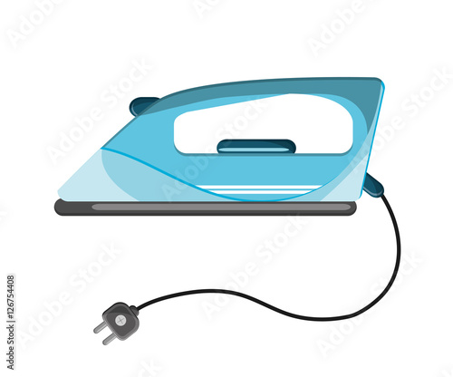 Iron machine icon. House appliances supplies and electronic theme. Isolated design. Vector illustration